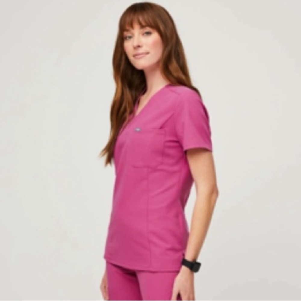 FIGS scrub top - electric orchid